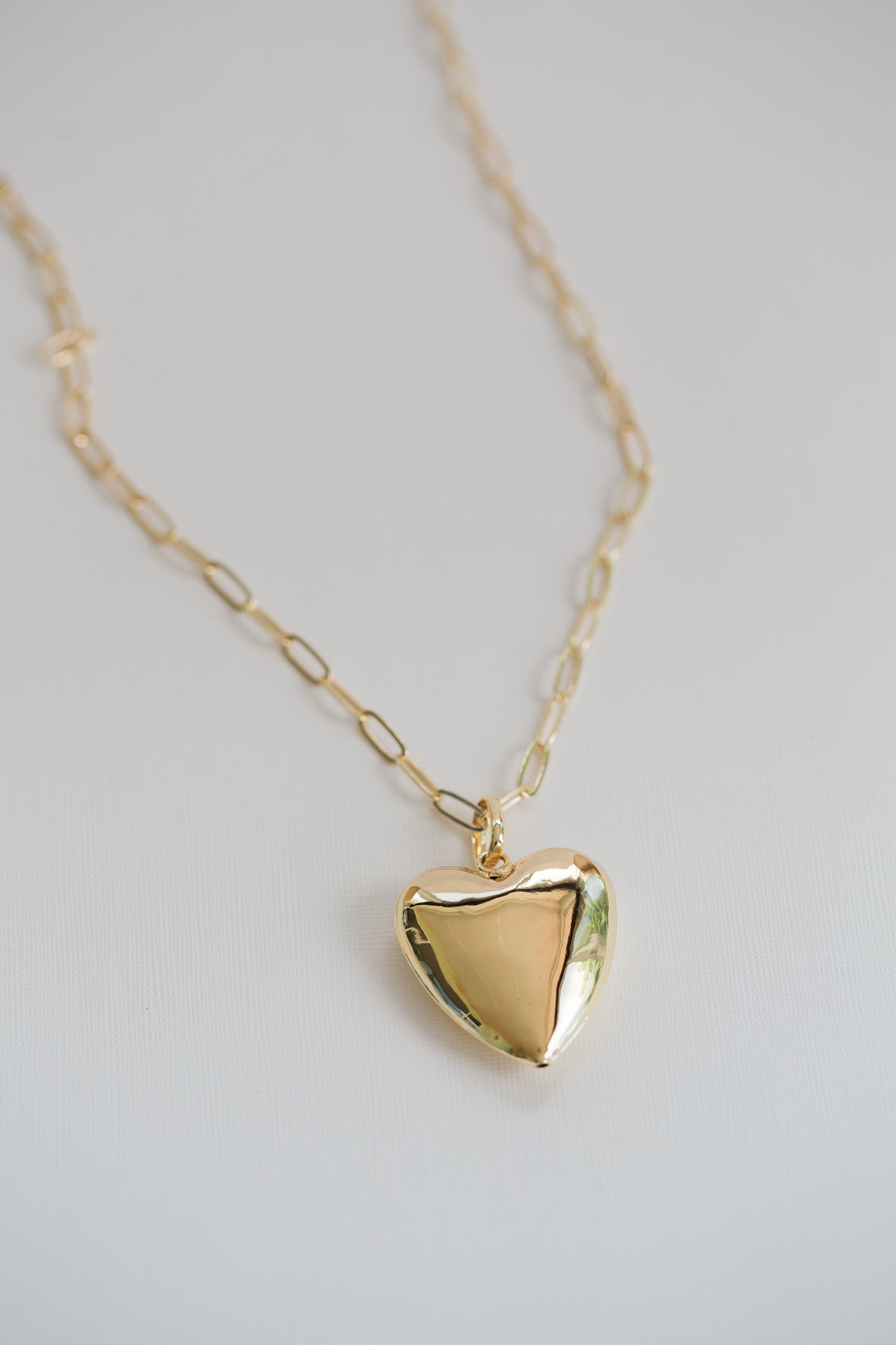 Lilah Puffy Heart Necklace