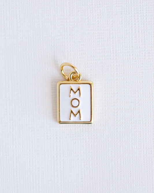 Enamel Mom Tag Charm