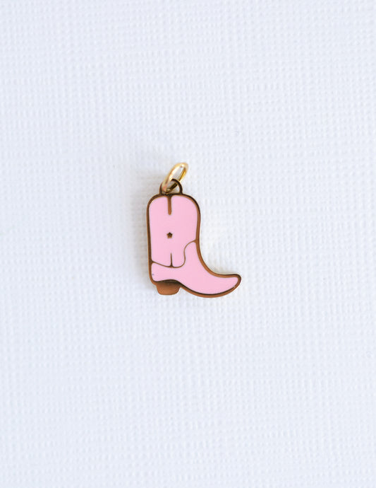 Enamel Cowgirl Boot Charm